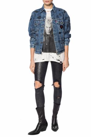 Denim jacket with a print, zdjęcie 2 Denim jacket with a print od R13